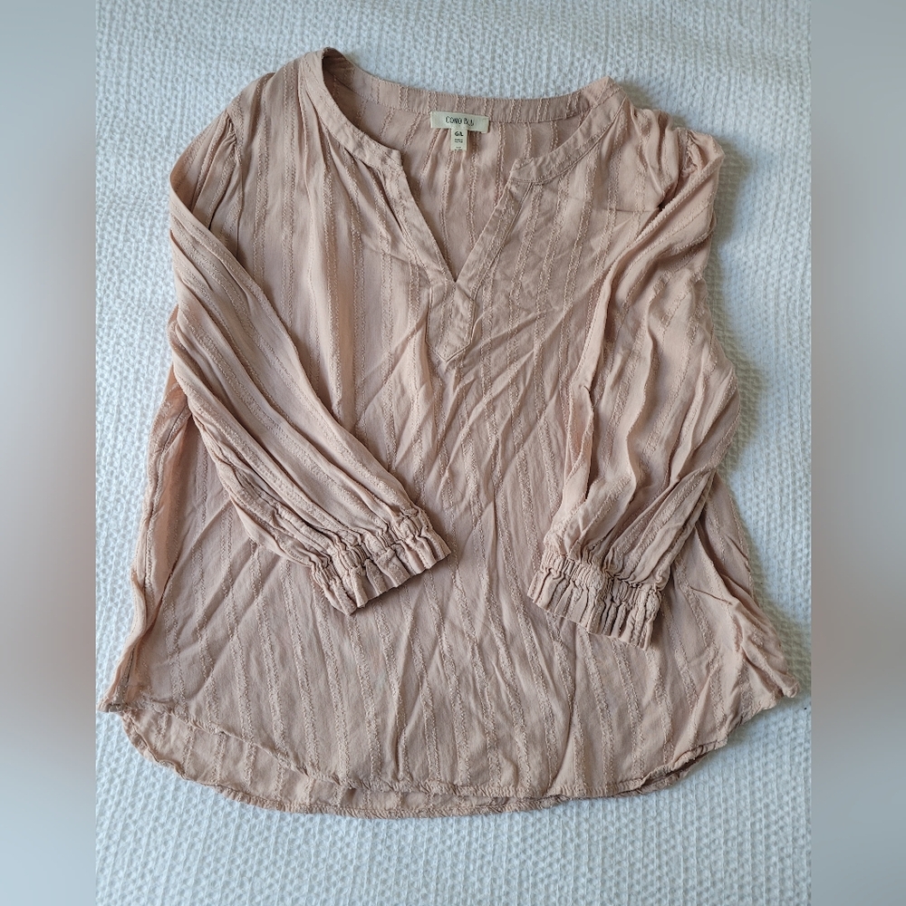 Neutral pink shirt